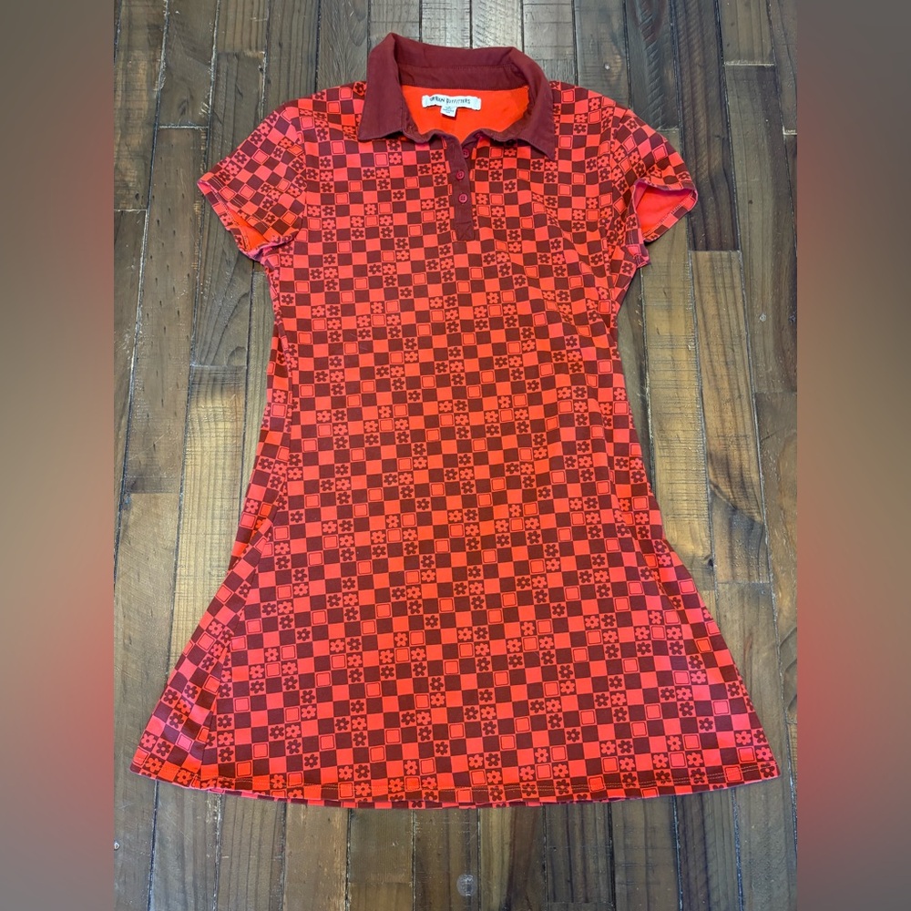 Urban Outfitters Red Check Polo Mini Dress